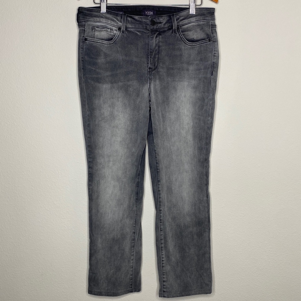 NYDJ Tummy-Control Marilyn Straight-Leg Jeans Size 14 petite